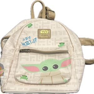 Loungefly Star Wars The Mandalorian Chibi Child Mini Backpack.